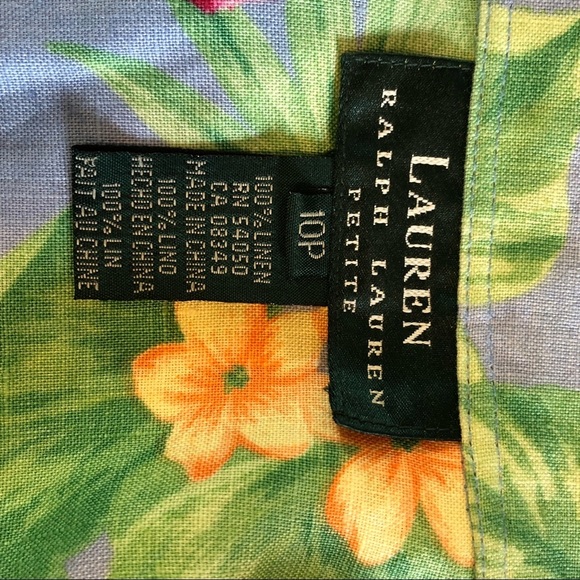Vntg. Lauren Ralph Lauren Linen 2 Pc. Short Set - Picture 10 of 11